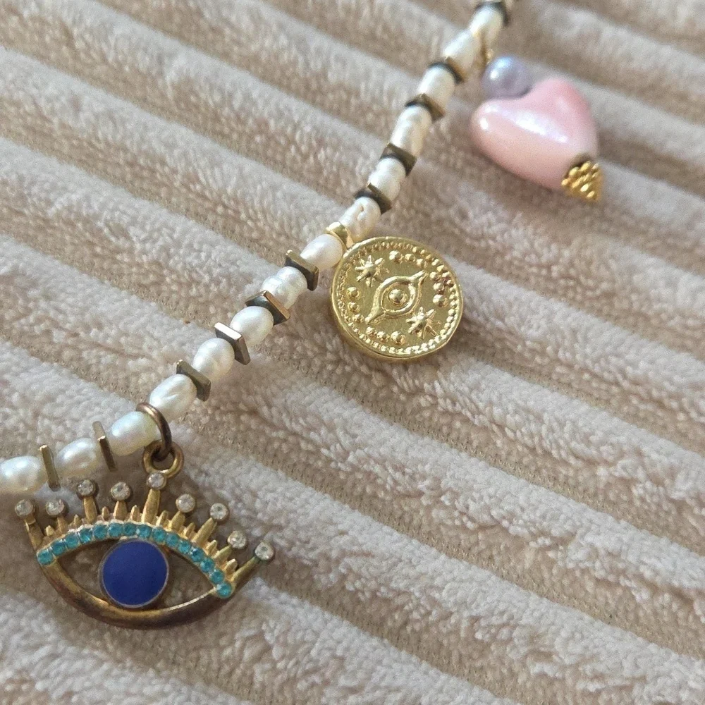 Handmade Pearl Charm Necklace - Picture 2 of 7